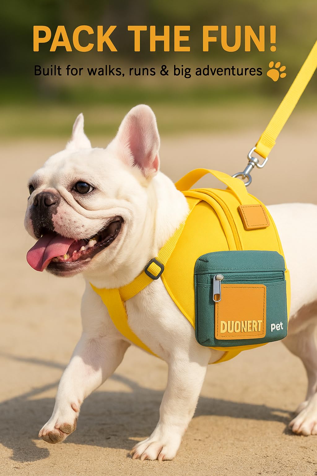 Dog Backpack Harness – Leash for 7.5–15KG Pets