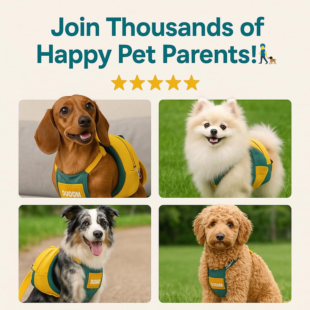 Dog Backpack Harness – Leash for 7.5–15KG Pets