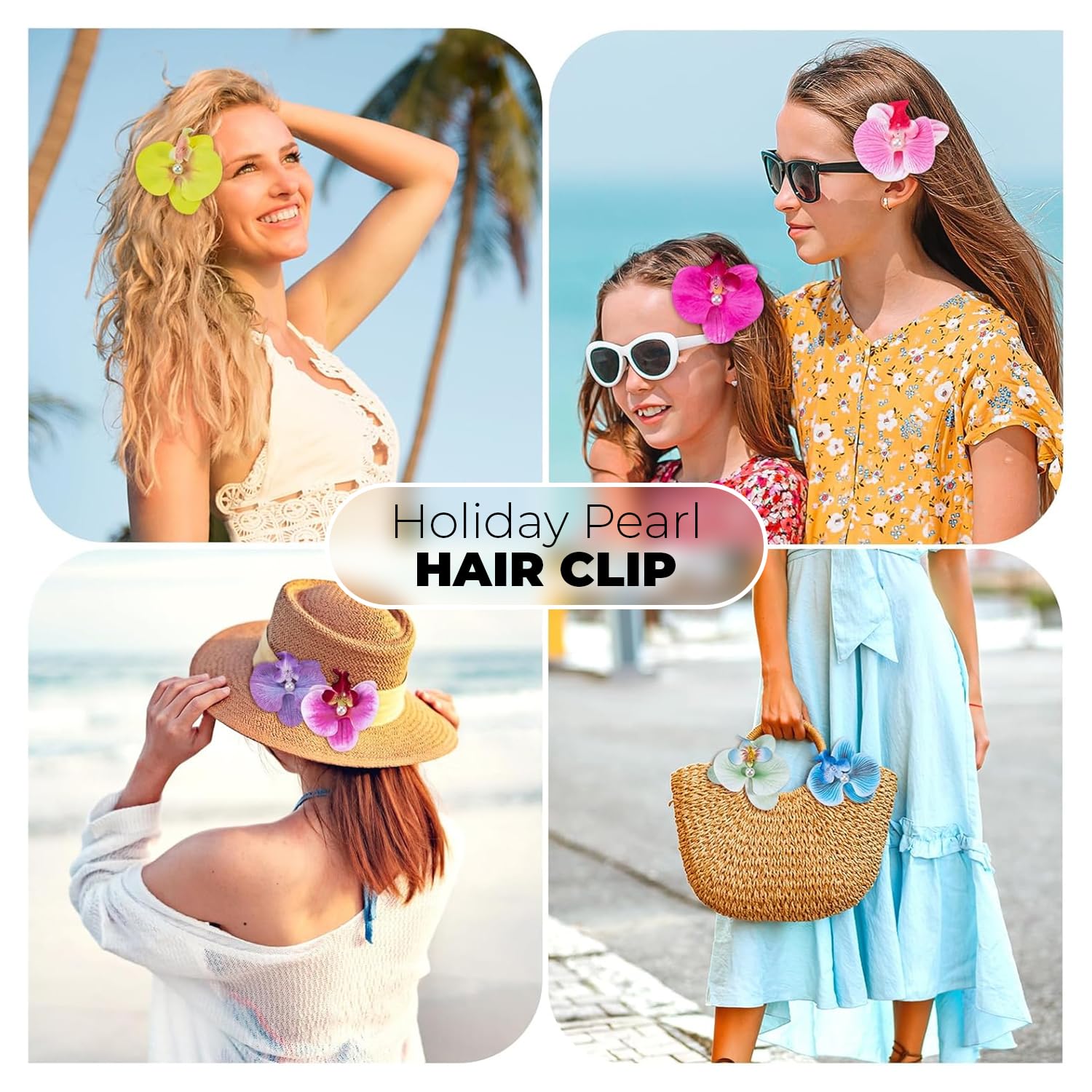 Floral Hair Clips – Duck Bill Barrettes (2-Pack)