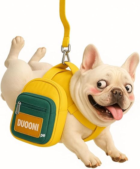 Dog Backpack Harness – Leash for 7.5–15KG Pets