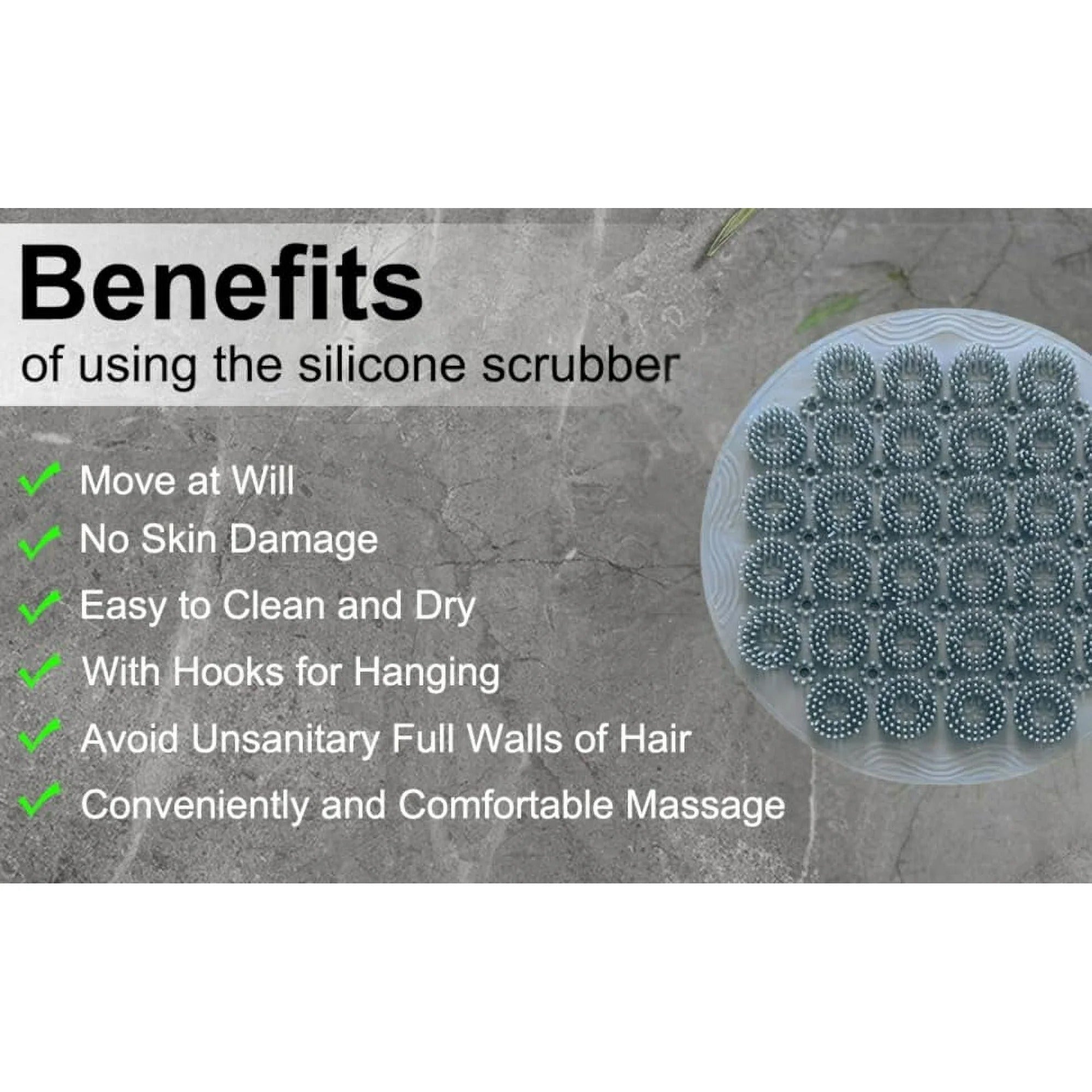 Wall Shower Scrubber – Hands-Free Back Brush