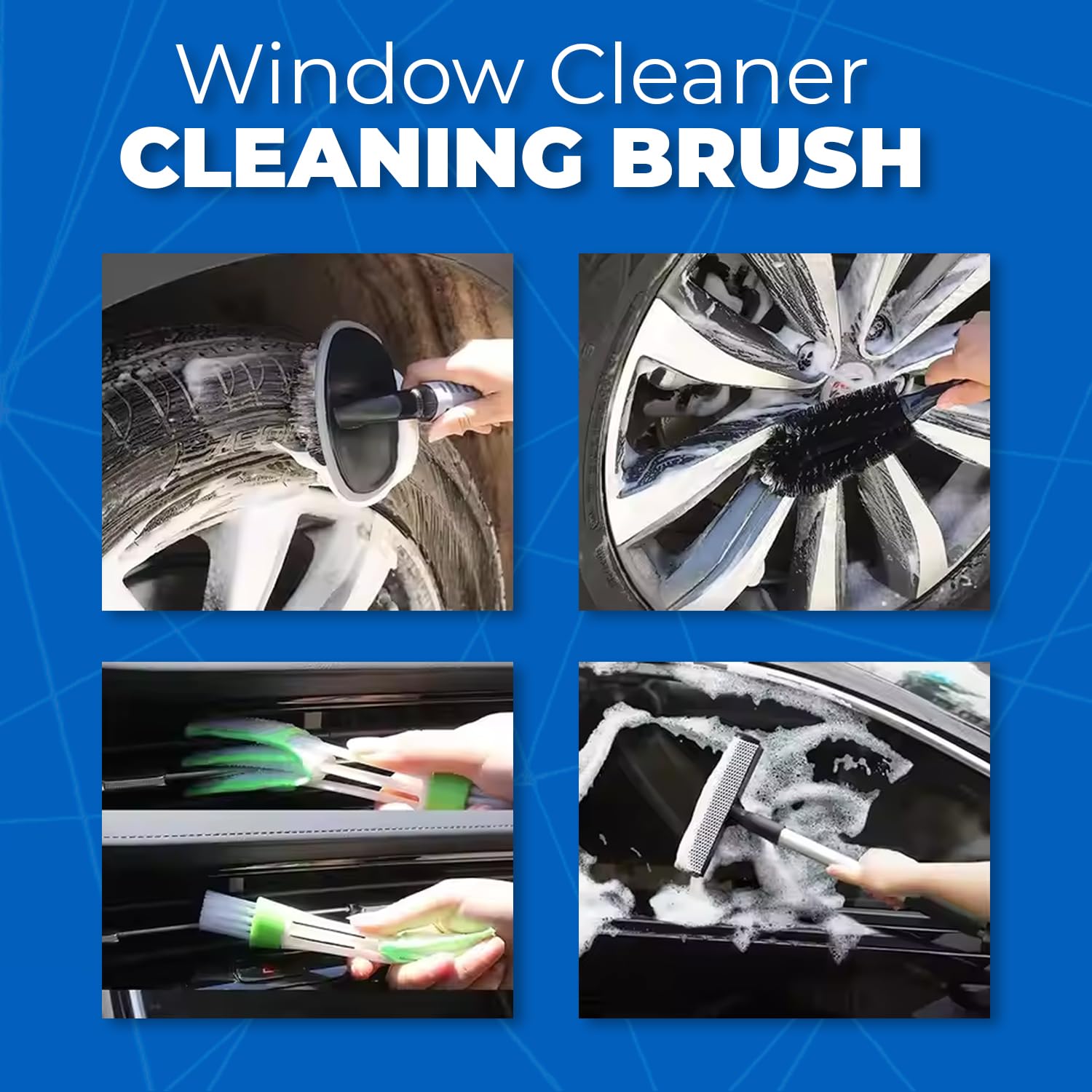 Car Cleaning Kit – Bucket, Brush & Glass Cleaner