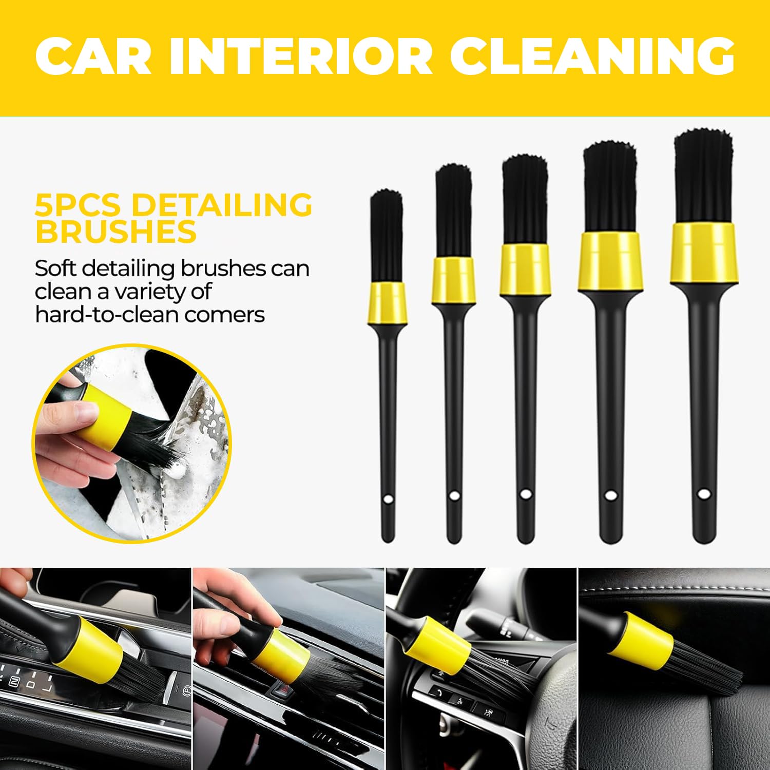 Car Cleaning Kit – 35-Piece Detailing Set with Wax & Towels