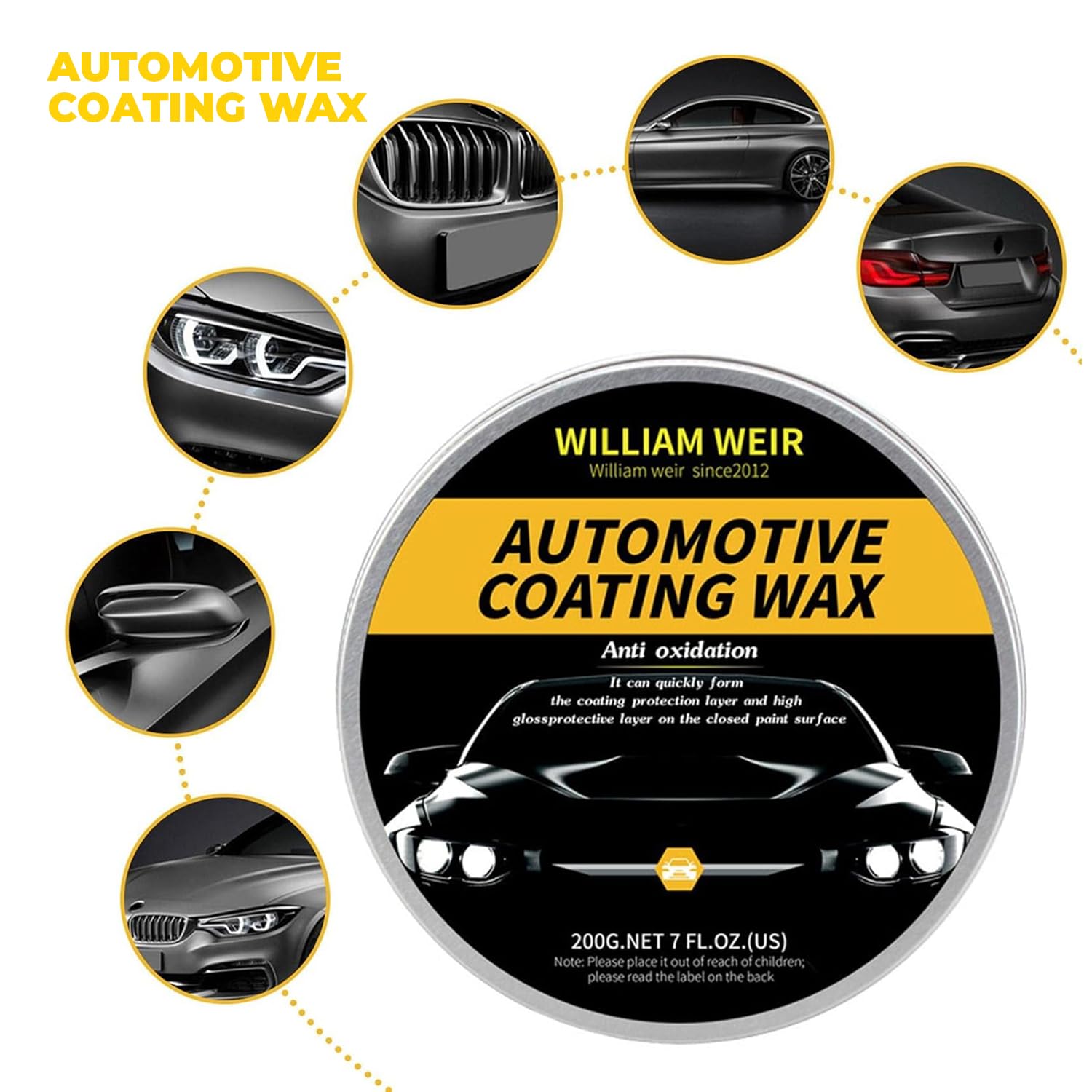 Car Cleaning Kit – 35-Piece Detailing Set with Wax & Towels